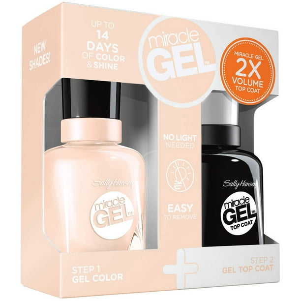 Sally Hansen Miracle Gel Nail Polish & Top Coat Duo Pack, 1 oz, Headed To  Nude Where Color