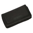 thumbnail image 1 of Nylon Cell Phone Belt Pouch with Belt Clip, Black, for iPhone 14 Pro, 14, 13 Mini and Samsung Galaxy S23, 1 of 4