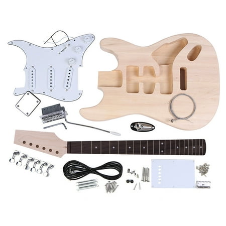 Muslady ST Style Electric Guitar Basswood Body Maple Neck Rosewood Fingerboard DIY Kit