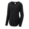 thumbnail image 1 of Gravity Threads Ladies Tri-Blend Moisture Wicking Performance Scoop Long Sleeve, Black 2XL, 1 of 1