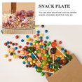 thumbnail image 2 of Contenedor de frutas secas para el hogar, caja transparente de una sola capa con tapa para dulces y aperitivos., 2 of 5