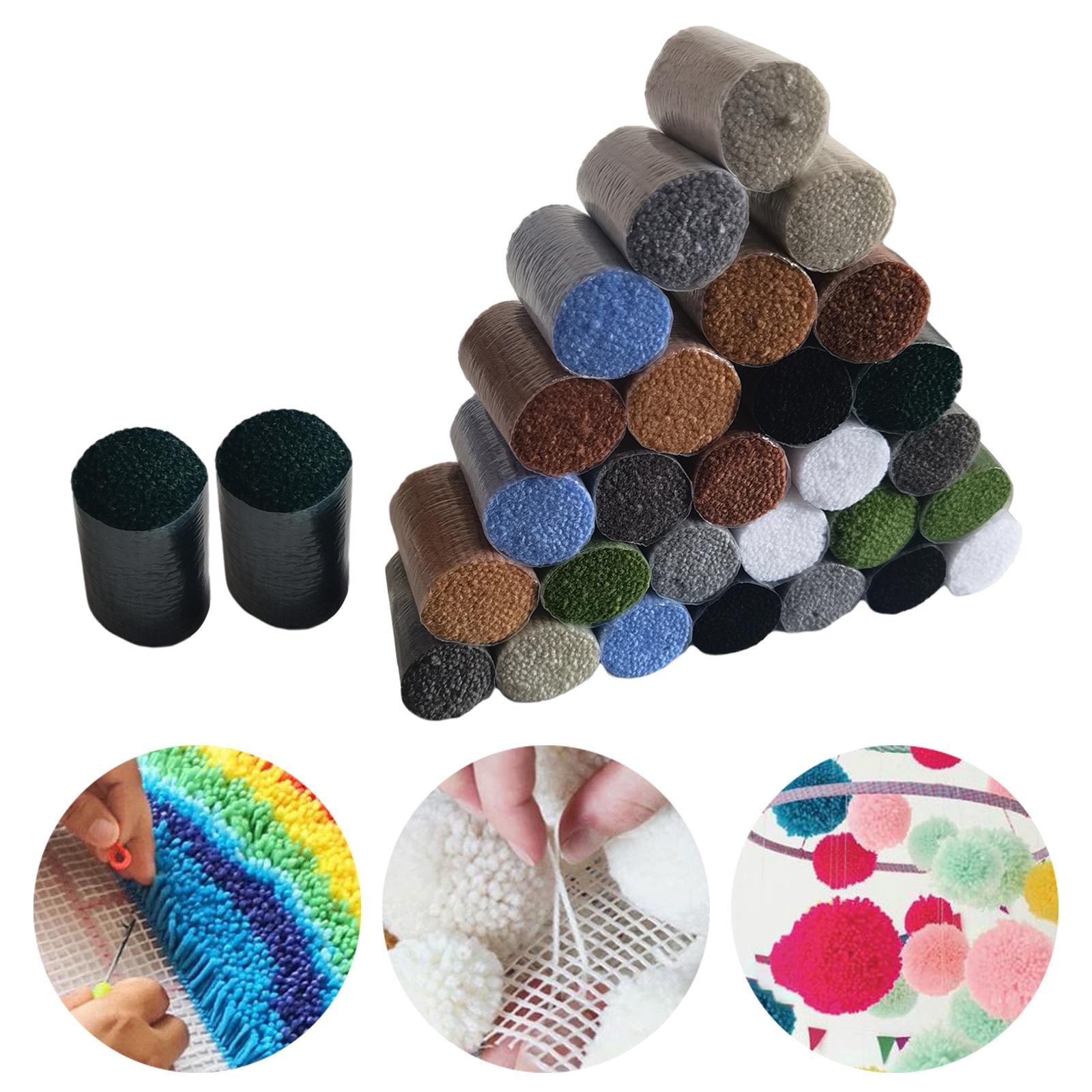 60PC/Set DIY Latch Hook Yarn Yarn Threads Latch Hook s Crocheting Rug Yarn for Craft Sewing