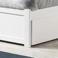 thumbnail image 4 of Lit Plateforme Complet en Bois Portland avec Pied de Lit et Tiroir-Lit Simple, Blanc, 4 of 9