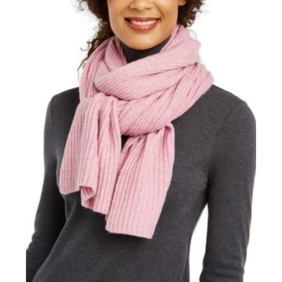 Inc Twisted Rib Muffler Scarf Pink One Size