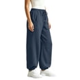 thumbnail image 4 of Jogger Sweatpants for Women Barrel Drawstring Loose Fit Track Pants Casual Elastic Waist Pants with Pockets Trendy Fall Outfits Lounge, 4 of 7