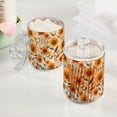 thumbnail image 2 of Yayeee 4 Pack Qtip Holder Bathroom Cotton Swab Canister with Lid Clear Dispenser Set, Watercolor Sunflowers and Leaves, 2 of 6