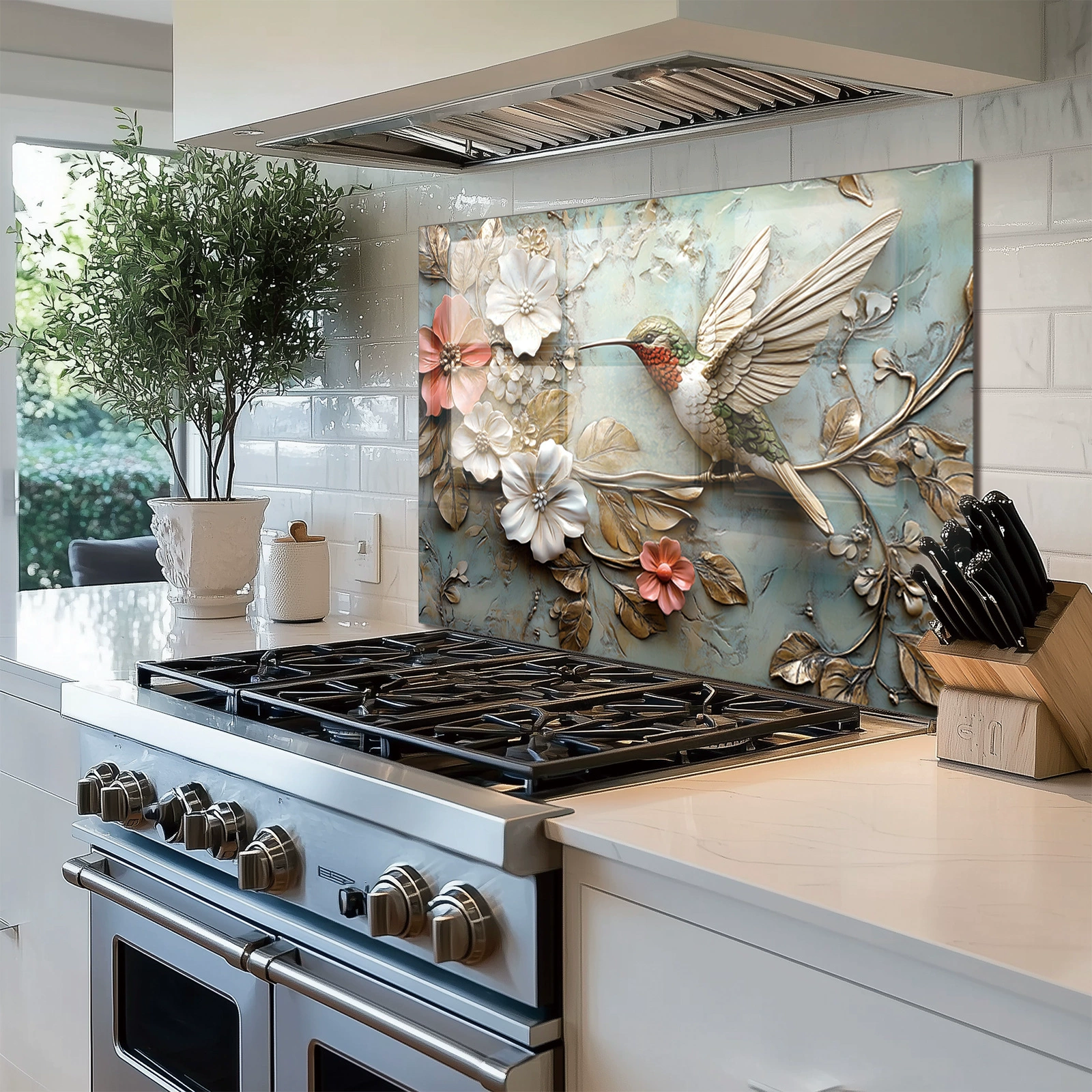 Tempered Glass Backsplash For Kitchen Behind Stove,Stove Back Top Cover,Easy to Clean Glass Splashback, Sink Cover Splash Guard,Home Kitchen Wall Decor
