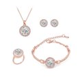 thumbnail image 1 of NETSENG Zircon Jewelry Set Earrings Ring Bracelet Necklace Four Piece Set, 1 of 5