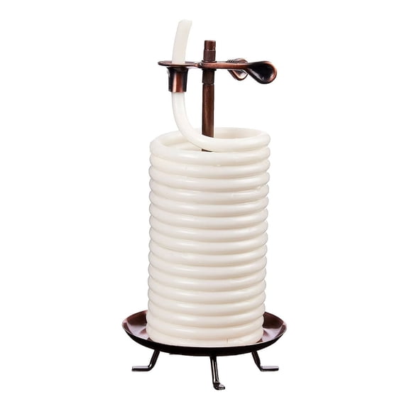 Eclipse Candle by the Hour - 80-Hour Beeswax Coil Candle with Cotton Wick - Vanilla Scent - White Beehive Design