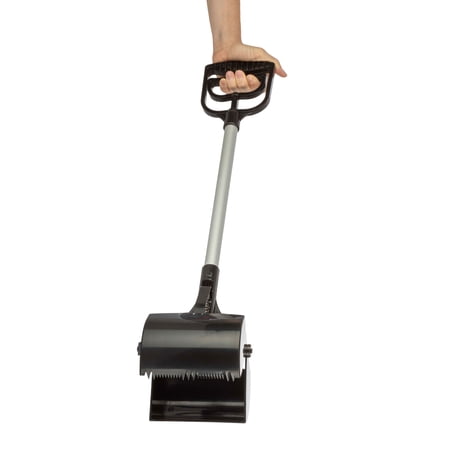 PETMAKER Pet Pooper Scooper with Long Handle for Cats and Dogs (Black)