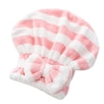 thumbnail image 4 of Toallas de microfibra para secar el cabello, envoltura para el cabello con gorro de ducha con nudo de lazo, turbante para el cabello, gorro de baño para cabello mojado, accesorios de baño pa, 4 of 5
