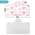 thumbnail image 4 of Yayeee Kids Hooded Towel with Hand Pockets Beach Soft Absorbent Bath Wrap 50 x 23.5 inch, Hand Drawn Hearts, 4 of 5