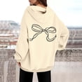 thumbnail image 4 of Chandail à Capuche pour Femmes, Manches Longues, Motif Sportswear, Mode 2025, Décontracté, 4 of 6