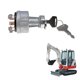 thumbnail image 3 of 1700100023 1700100052 H806 Interruptor de encendido con 2 llaves para excavadora Takeuchi, interruptor de encendido, 3 of 5