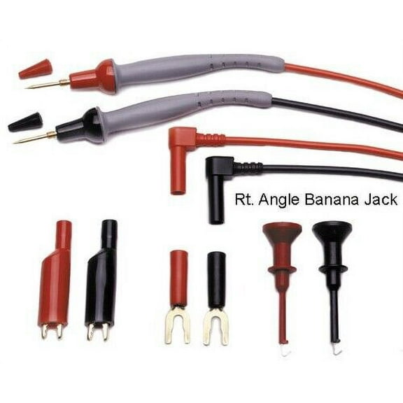 Simpson 00043 REPLACEMENT Threaded Probe Leads w/Screw & Alligator Clips - MADE IN USA  #8023S