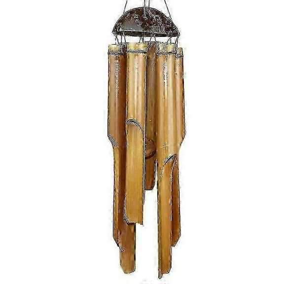 60cm Large Wind Chime Chime Garden Weatherproof Bamboo Coconut