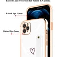 thumbnail image 2 of Compatible with Love Heart iPhone 11 Pro Case 5.8” Thin for Women Girls,Soft TPU Plating Bumper Wristband Holder Bling Phone Case Slim Anti-Scratch Shockproof Cute Case Cover(Milky White), 2 of 14