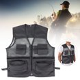 thumbnail image 1 of Chaleco De Pesca De Secado Rápido, Chaleco Ligero De Malla Transpirable Con Múltiples Bolsillos Para Exteriores Con Diseño Ergonómico 3D, Para Fotografía, Viajes, Senderismo, 1 of 7