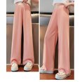 thumbnail image 5 of RUTAYY Toddler Teen Children Pants Solid Color For Girls Casual High Elastic Waisted Drawstring Loose Fit Sweatpants Streetwear Trouser Lovely Pants, 5 of 6