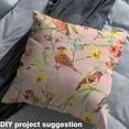 thumbnail image 2 of jejeloiu Kawaii Bird Fabric by the Yard 2 Yards,Colorful Rustic Flower Room Decor Fabric by the Yard,Peach Blossom Fabric for Sewing For Children,Breathable Home Decor, 2 of 6