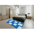 thumbnail image 5 of Ahgly Company Machine Washable Indoor Rectangle Transitional Blue Area Rugs, 8' x 12', 5 of 7