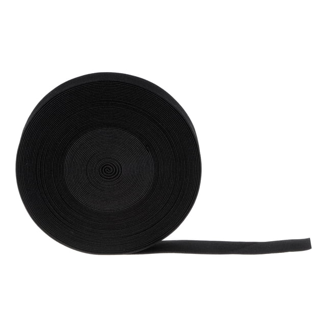 Uxcell 12 yardas de bandas elásticas para coser de 0.79" de ancho, cordón elástico plano para proyectos de bricolaje, negro