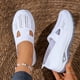 thumbnail image 5 of Zapatos ortopédicos para mujer, zapatillas ortopédicas tejidas con soporte de arco ancho, sin cordones, informales, transpirables, suaves y antideslizantes., 5 of 6