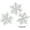White D, variant on ZZkhGo Christmas Snowflake String Ornaments 6pcs Glitter Plastic Hanging Winter Holiday Decoration White