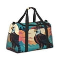 thumbnail image 2 of Bingfone Cartoon Iceberg Bald Eagle Print Travel Duffel Tote Bag,Waterproof Shoulder Weekender Bag For Women and Men Swim Sports Travel Gym Bag，Foldable and expandable bag Lightweight, 2 of 7