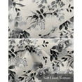 thumbnail image 6 of Faux Linen Valances for Windows Summer Watercolor Gray Flowers Beige Curtains Valance Light Filtering Rod Pocket Small Window Treatment for Kitchen Living Room Bedroom 54x18In, 6 of 6