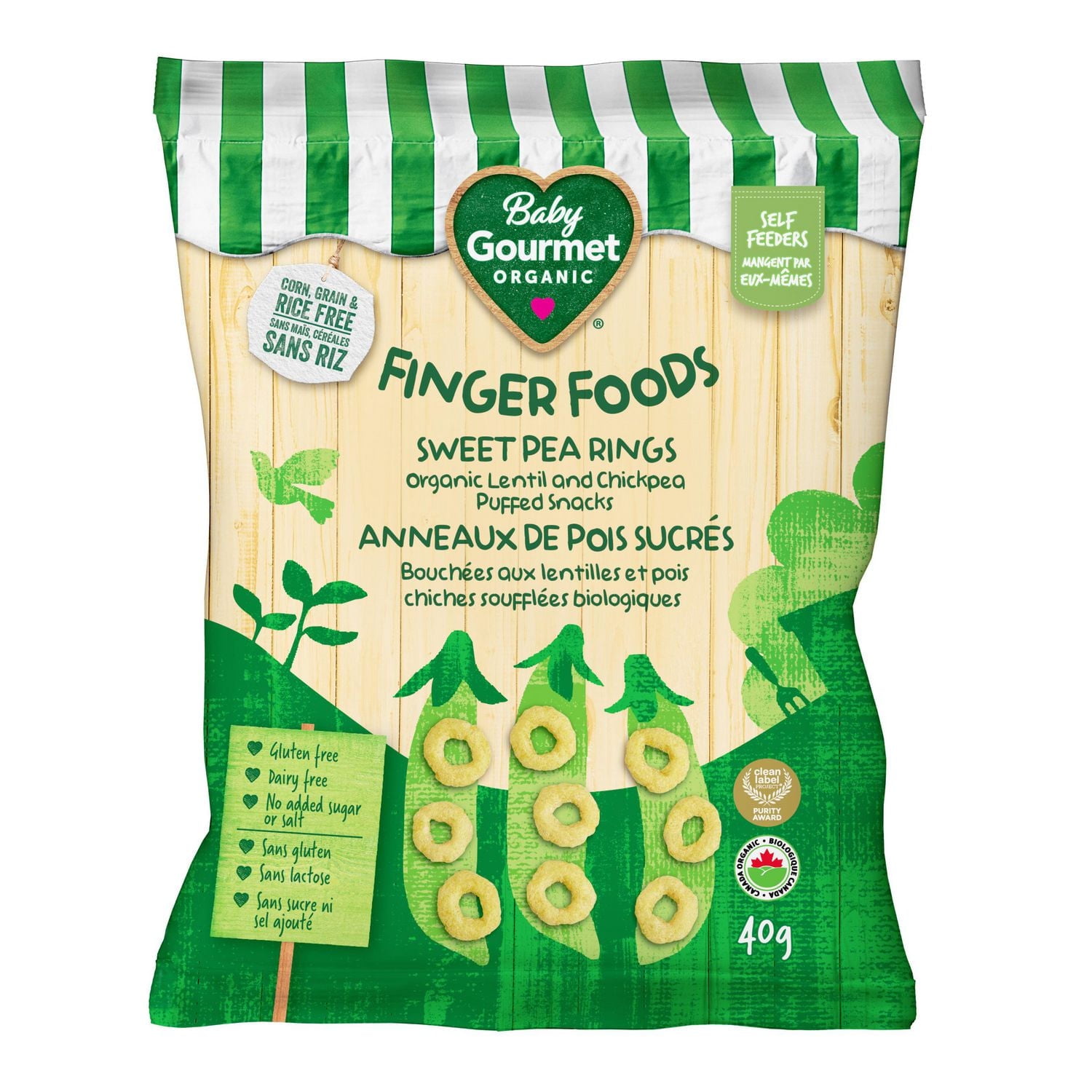 Baby Gourmet Organic Puffed Sweet Pea Rings