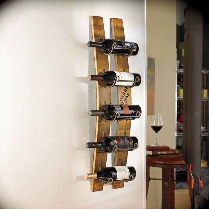Hanging Wine Glass Holder Made w/  Barrel Stave Staves Winery 18+