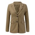 thumbnail image 1 of Vedolay Casual Tops for Women Suit Jackets for Women Casual Open Front Long Sleeve Work Office Lapel Button Blazer Jackets,Khaki M, 1 of 5