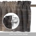 thumbnail image 6 of Brown Ombre Kitchen Curtain Valances for Windows Farmhouse Short Curtains, Oil Painting Art Abstract Modern Rod Pocket Valance Curtain for Bedroom Cafe Living Room 42"x18", 6 of 8