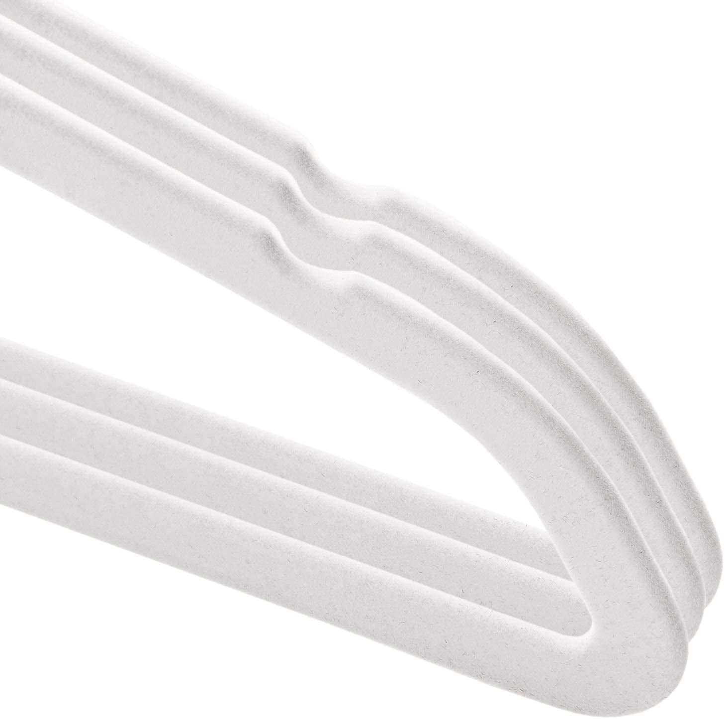 Casafield 50 Velvet Baby Hangers - 11" Size for Infant & Toddler Clothes Ivory