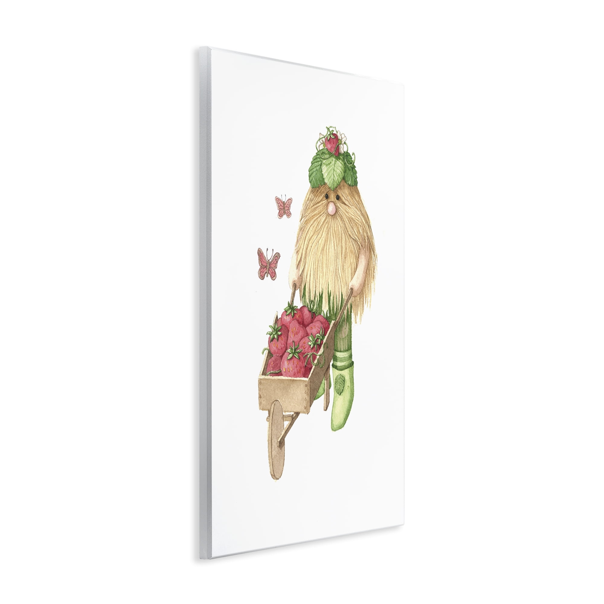 Stupell Industries Garden Elf with Wheelbarrow Wall Plaque Art, design by Nancy Overton