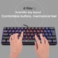 thumbnail image 5 of DGG K60 61 Keys RGB Backlit 60% Wired Gaming Keyboard, Quiet Ergonomic Waterproof Mini Compact 60 Percent Mechanical Feeling Keyboard, for PC Mac PS4 Xbox Gamer, Typist, Travel, 5 of 5