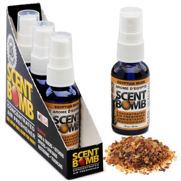 Spray ambientador Scent Bomb Egyptian Musk 30 ml, paquete de 4