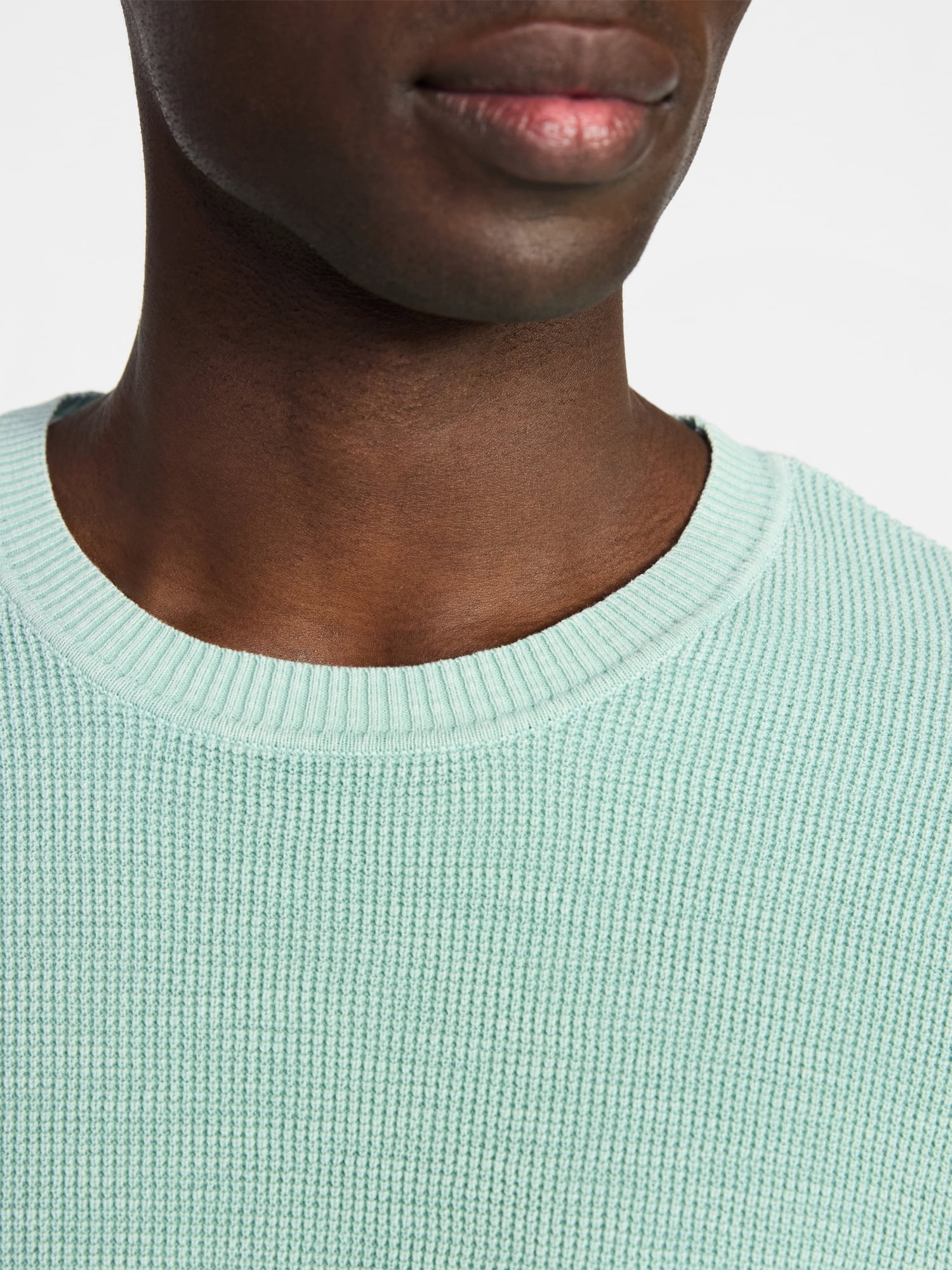 George Men's and Big Men's Cotton Slub Sweater with Long Sleeves, Sizes S-3XL