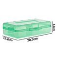 thumbnail image 2 of Caja de almacenamiento de utilidad - Caja de lápices multiusos de color brillante para útiles escolares Caja de lápices de plástico duraderaVerde, 2 of 5