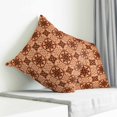 thumbnail image 3 of Orange Brown Flowers Pillow Covers 26x26 Inch Decorative Throw Pillow Cover, Farmhouse Retro Abstract Floral Sofa Pillowcases Accent Cushion Case Home Decor Bedroom Living Room, 3 of 6