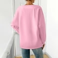 thumbnail image 5 of Holzkary Sweatshirts for Women Hoodies Off The Shoulder Sweatshirts Oversized Long Sleeve Boat Neck Sweatshirts Graphic Printed Pullover Top Comfy Fall Winter Outfits Clothes 2025 Fashion Pink 3Xl, 5 of 9