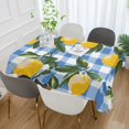 thumbnail image 2 of Yayeee Tablecloths 54" x 54" Rectangle Wrinkle Resistant Party Table Cover, Light Blue Plaid, 2 of 8