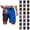 Blue-1, variant on Mens Swim Trunks with Compresssion Liner 2026 Summer Casual Elastic Waist Board Shorts with Pockets Swim Shorts Beachwear