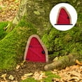 thumbnail image 3 of Miniature Fairy Gnome Home Door, Red Fairy Door for Tree Garden Fairy Door Fairies Sleeping Door Tree Statues Outdoor Wooden Statues Yard Art Garden Sculpture Decoration Tree Wall Lawn Decor, 3 of 13