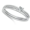 thumbnail image 4 of Round White Cubic Zirconia Engagement Ring .925 Sterling Silver Band Jewelry Female Male Size 9, 4 of 4
