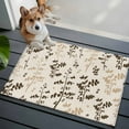 thumbnail image 3 of Brown Beige Botanical Entryway Rug 2'x3'&nbsp; Non Slip Front Door Mats, Rustic Country Spring Floral Summer Leaf Entrance Rugs Indoor Outdoor Carpet, Floor Mats Small Area Rug for Bedroom Kitchen, 3 of 8