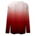 thumbnail image 5 of Women's Fashion Printed Loose T-shirt Long Sleeves Blouse Round Neck Casual Tops, 5 of 5