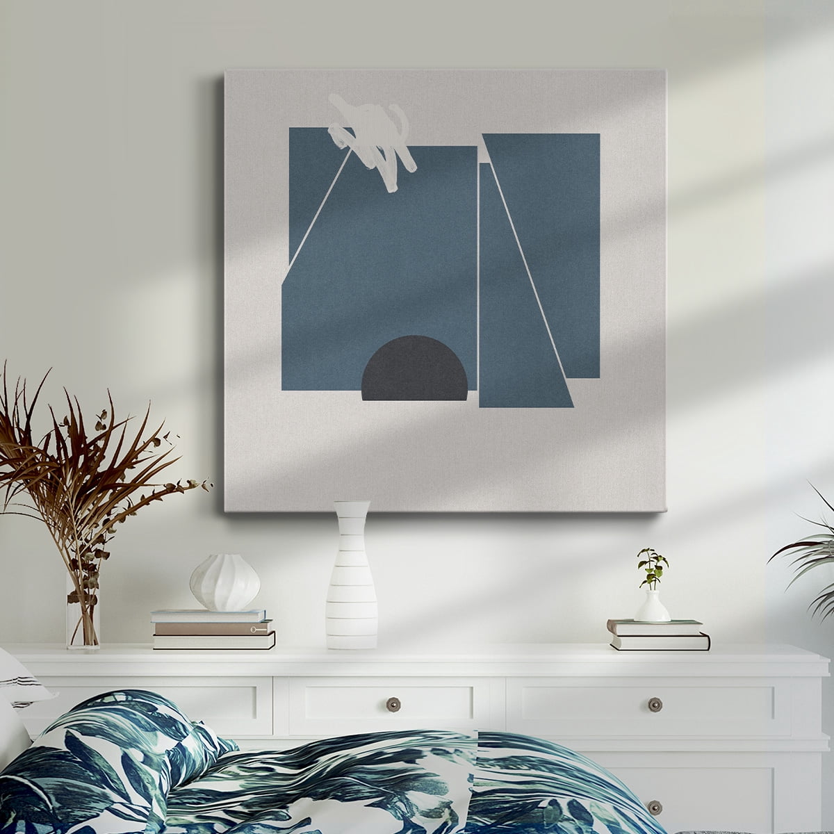 Wexford Home Blue Felt II-Premium Gallery Wrapped Canvas, 40" x 40" - Ready to Hang