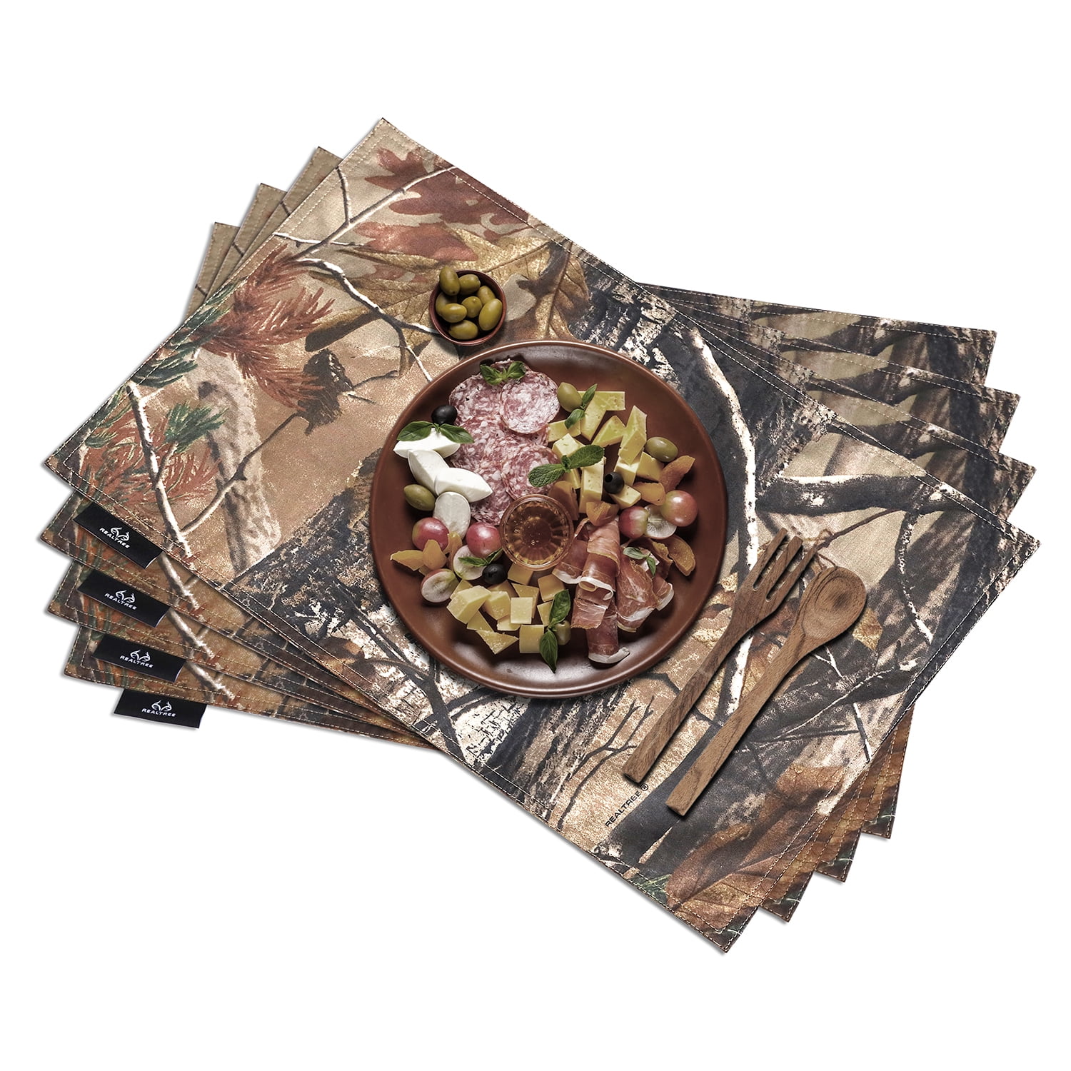 Realtree All Purpose Rectangle Placemats Set of 4 Washable 13" x 19